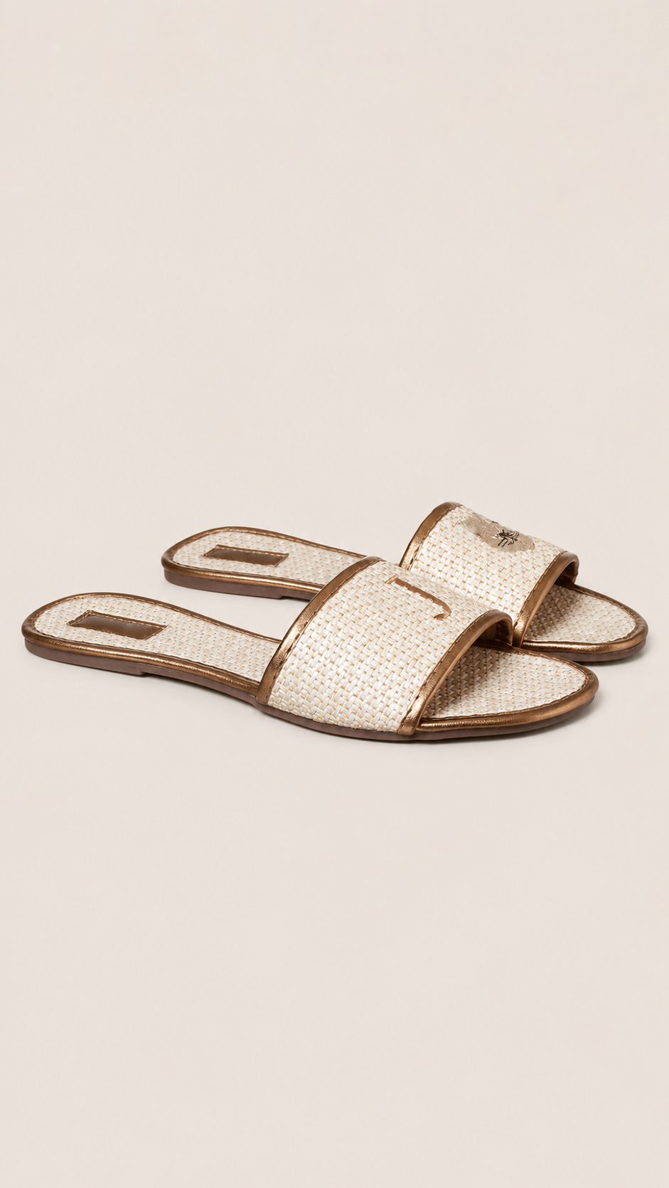 Rasteirinha Feminina de Palha Celine Bronze