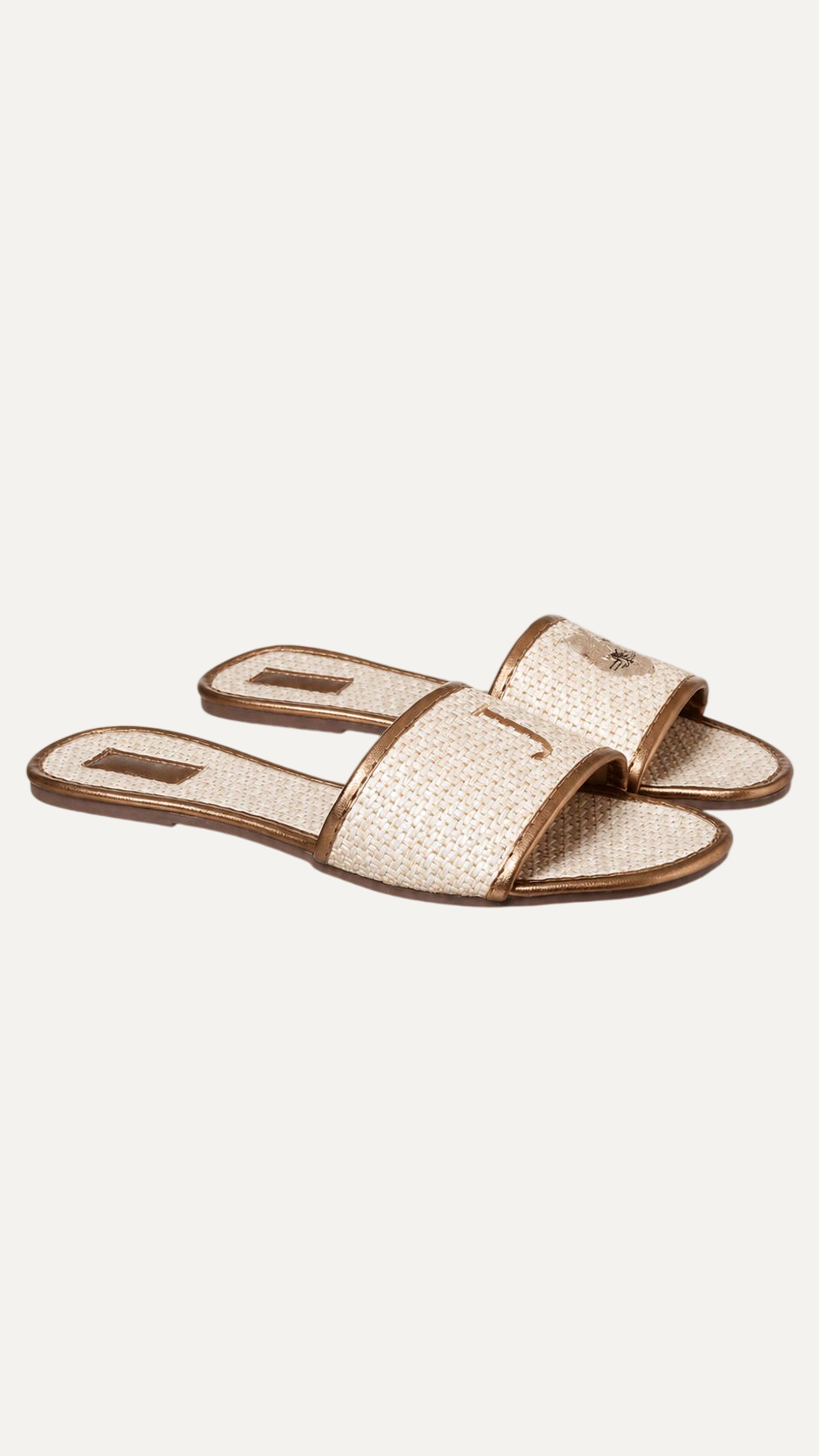Rasteirinha Feminina de Palha Celine Bronze