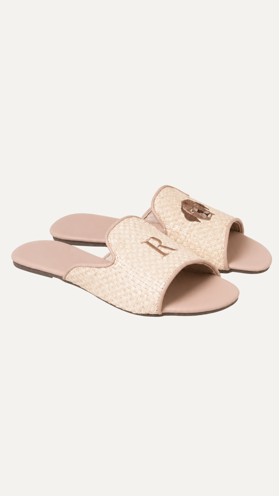 Mule Feminina de Palha Allegra Nude
