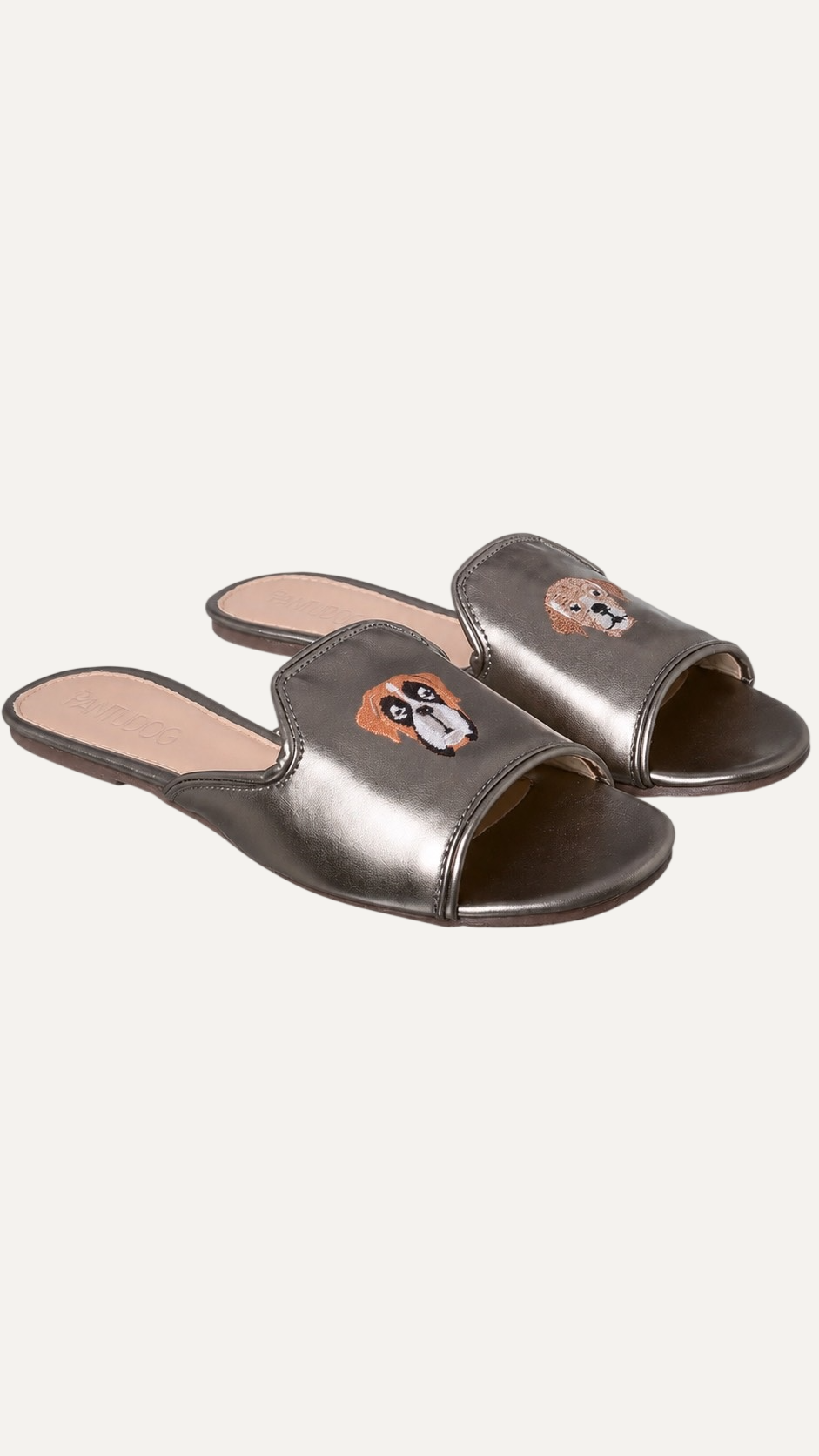 Mule Feminina Metalizada Georgia Prata