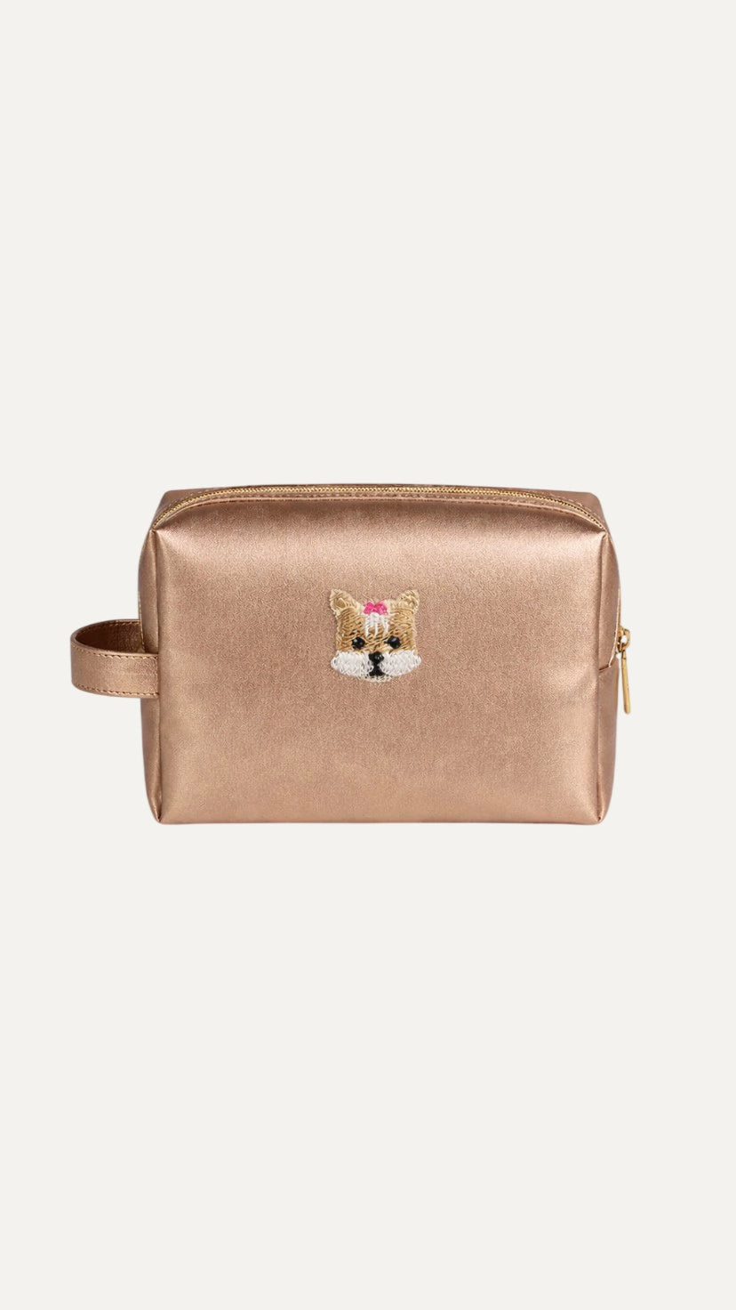 Necessaire Feminina Metalizada Giana Bronze