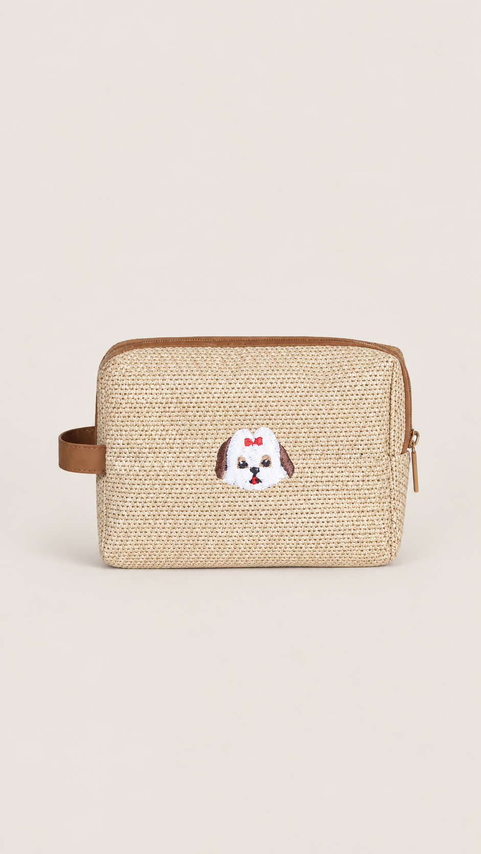 Necessaire Feminina de Palha Nina Caramelo